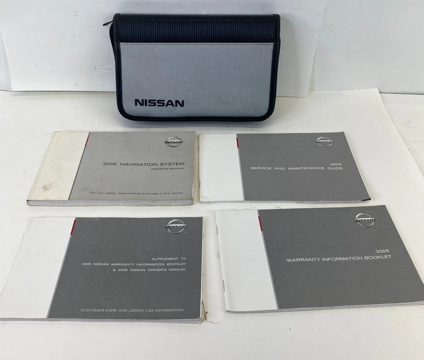 2005 NISSAN OWNERS MANUAL SET WITH CASE NAVIGATION SERVICE WARRANTY GUIDES OEM