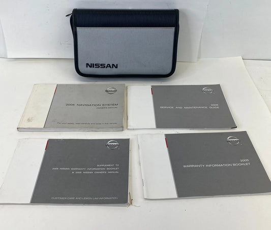 2005 NISSAN OWNERS MANUAL SET WITH CASE NAVIGATION SERVICE WARRANTY GUIDES OEM