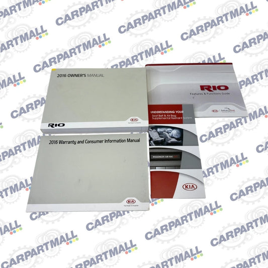 2016 16 KIA RIO LX SEDAN OWNER'S MANUAL INFORMATION SET GUIDE BOOK OEM