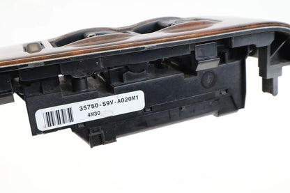 03-05 HONDA PILOT FRONT LEFT DRIVER MASTER DOOR WINDOW SWITCH CONTROL WOOD OEM