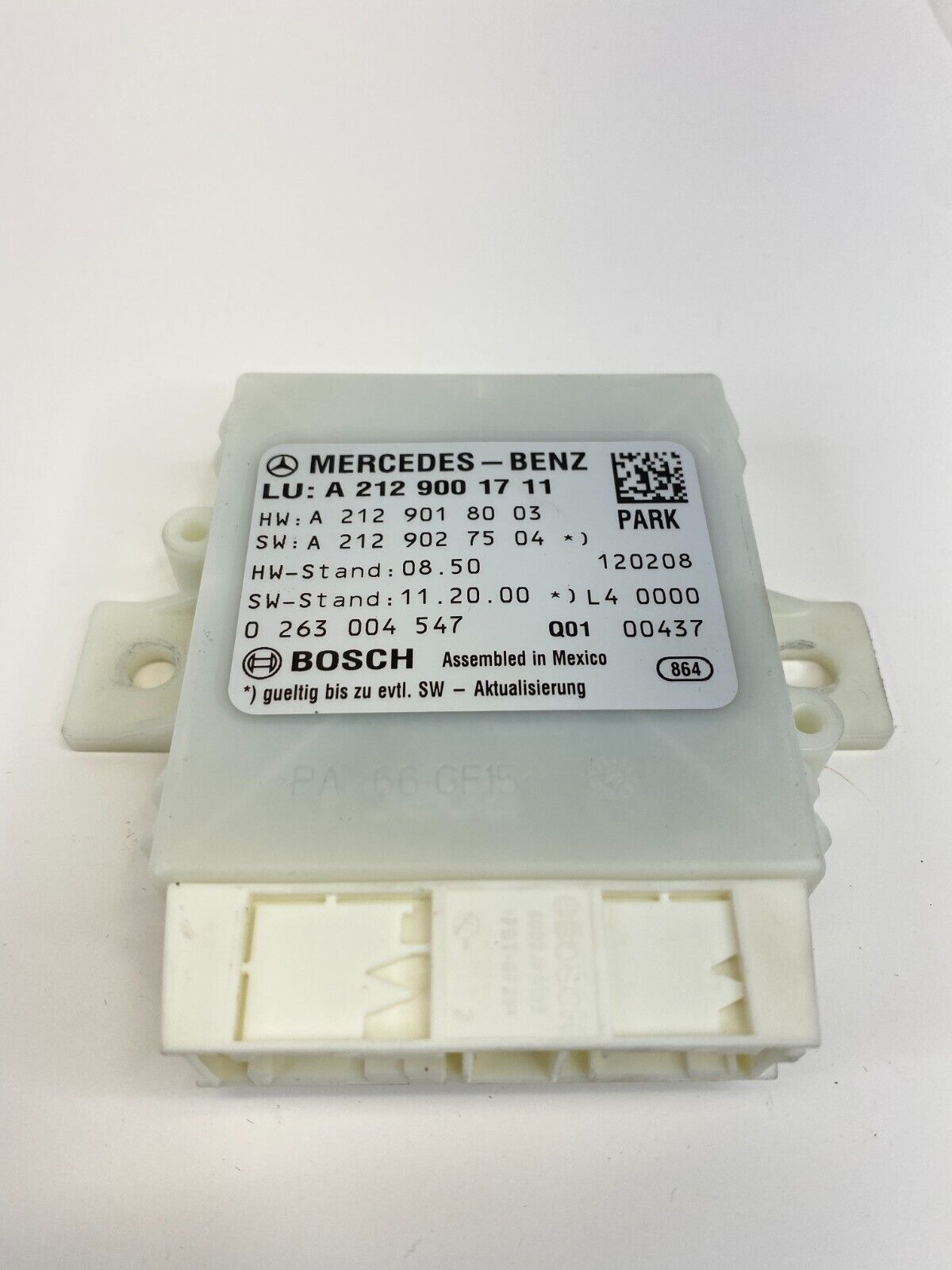 2012-2016 Mercedes-Benz E350 Parking Distance Control Module A-212-900-17-11