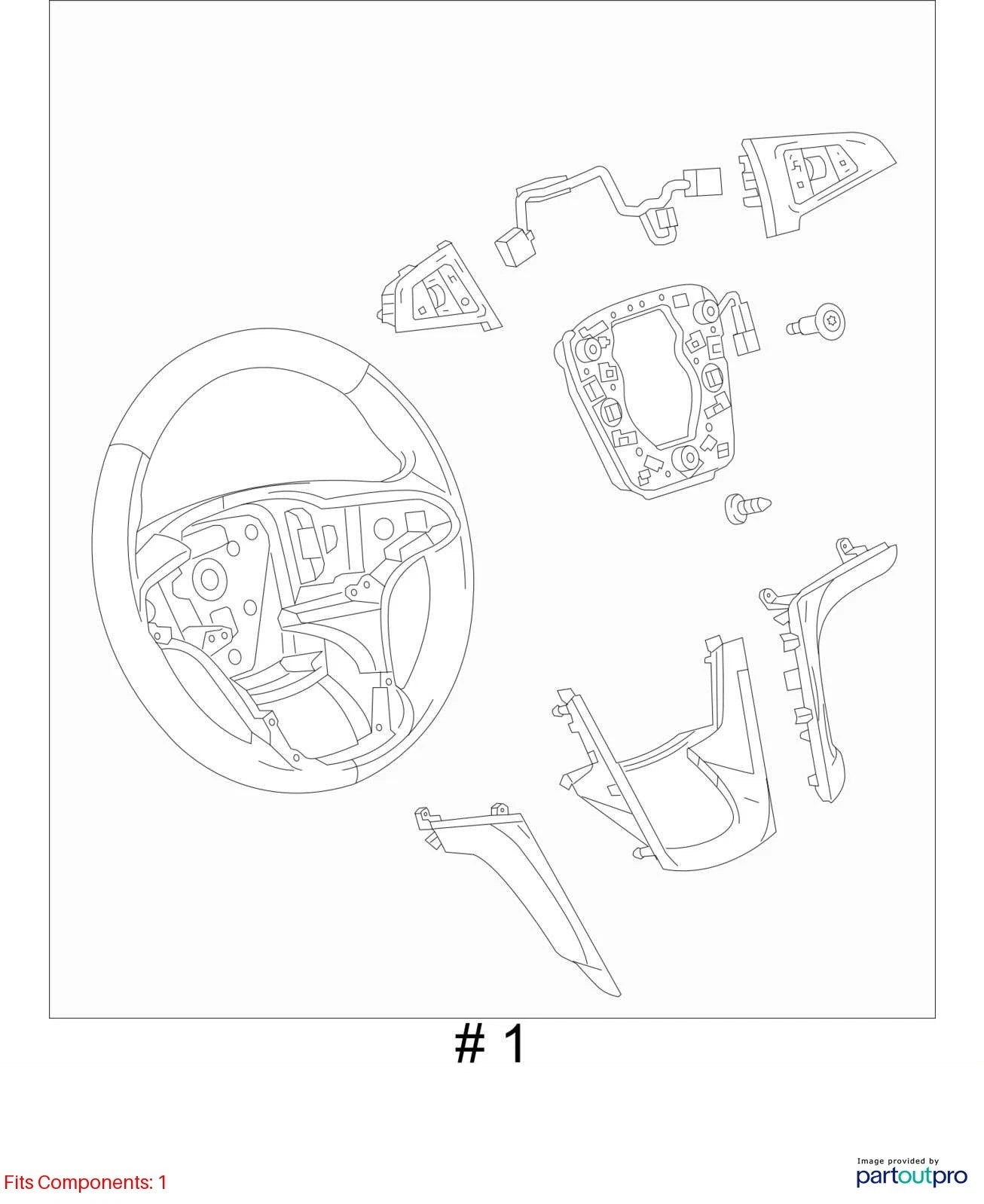 2012-2017 CHEVROLET EQUINOX STEERING WHEEL W/ SWITCHES UNIT OEM FACTORY 23290599