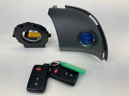 10-15 TOYOTA PRIUS DASH IGNITION START BUTTON SWITCH W/ COVER & KEY ANGLE SENSOR