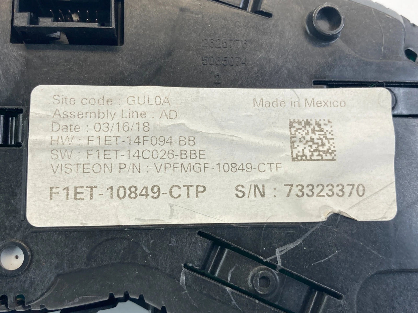 17 18 FORD FOCUS INSTRUMENT CLUSTER SPEEDOMETER GAUGES F1ET-10849-CTP UNK MILES