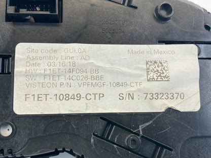 17 18 FORD FOCUS INSTRUMENT CLUSTER SPEEDOMETER GAUGES F1ET-10849-CTP UNK MILES