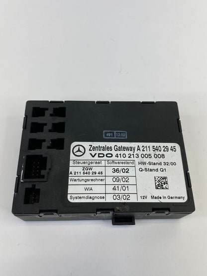 2003-2006 Mercedes-Benz E500 Central Gateway Control Module Unit 2115402945 OEM