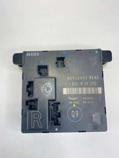 2003-2009 MERCEDES-BENZ E320 E 320 REAR RIGHT DOOR CONTROL MODULE 2118201626 OEM