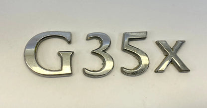 2007 2008 INFINITI G35 REAR TRUNK LID LOGO LETTERS EMBLEM SET OEM 84890JK60