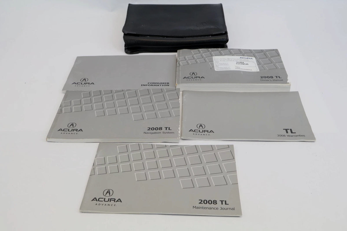 2008 ACURA TL OWNERS MANUAL CONSUMER INFO WARRANTY BOOK NAVIGATION & CASE