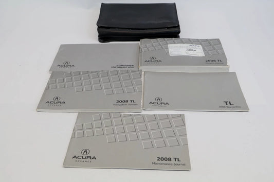 2008 ACURA TL OWNERS MANUAL CONSUMER INFO WARRANTY BOOK NAVIGATION & CASE