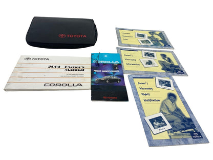 2001 01 Toyota Corolla Owners Manual Warranty Information Guide w/ Case OEM