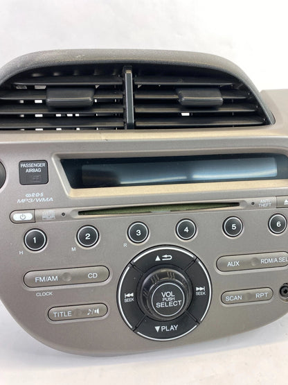 09-13 HONDA FIT AM FM RADIO STEREO DASH BEZEL PANEL ASSEMBLY 39100-TK6-A013 OEM