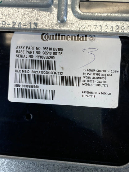 2013-2016 HYUNDAI SANTA FE INFO GPS TELEMATICS MODULE UNIT 96510B8105 OEM