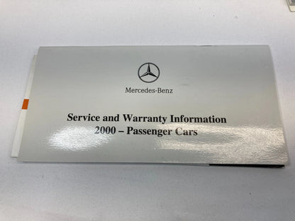 2000 MERCEDES-BENZ E-CLASS OWNERS MANUAL CONSUMER INFO WARRANTY BOOK W/ CASE OEM