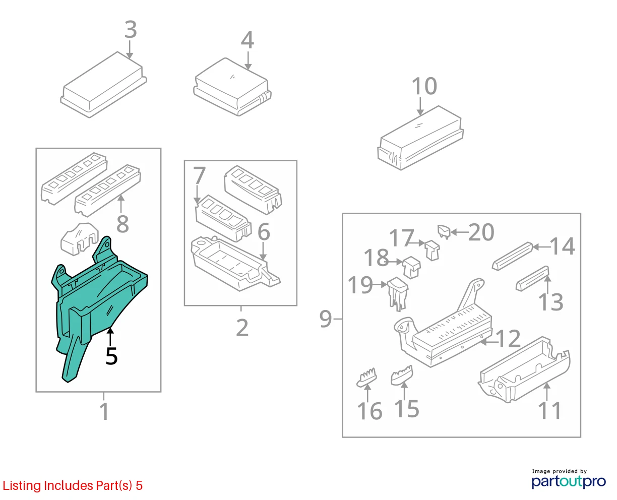 2000-2003 NISSAN MAXIMA 3.0L V6 24V UNDER HOOD FUSE BOX JUNCTION 24382-2Y110