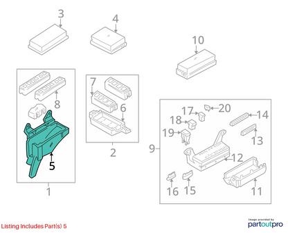 2000-2003 NISSAN MAXIMA 3.0L V6 24V UNDER HOOD FUSE BOX JUNCTION 24382-2Y110
