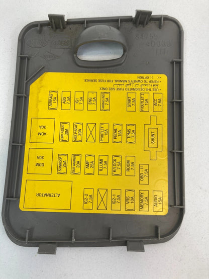 2010 KIA SEDONA INTERIOR FUSE BOX ACCESS COVER LID TRIM PANEL 84755-4D000 OEM