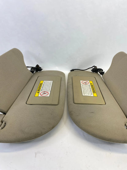 2003 2004 LINCOLN TOWN CAR SUNVISOR ILLUMINATED SET PAIR LEFT & RIGHT BEIGE OEM