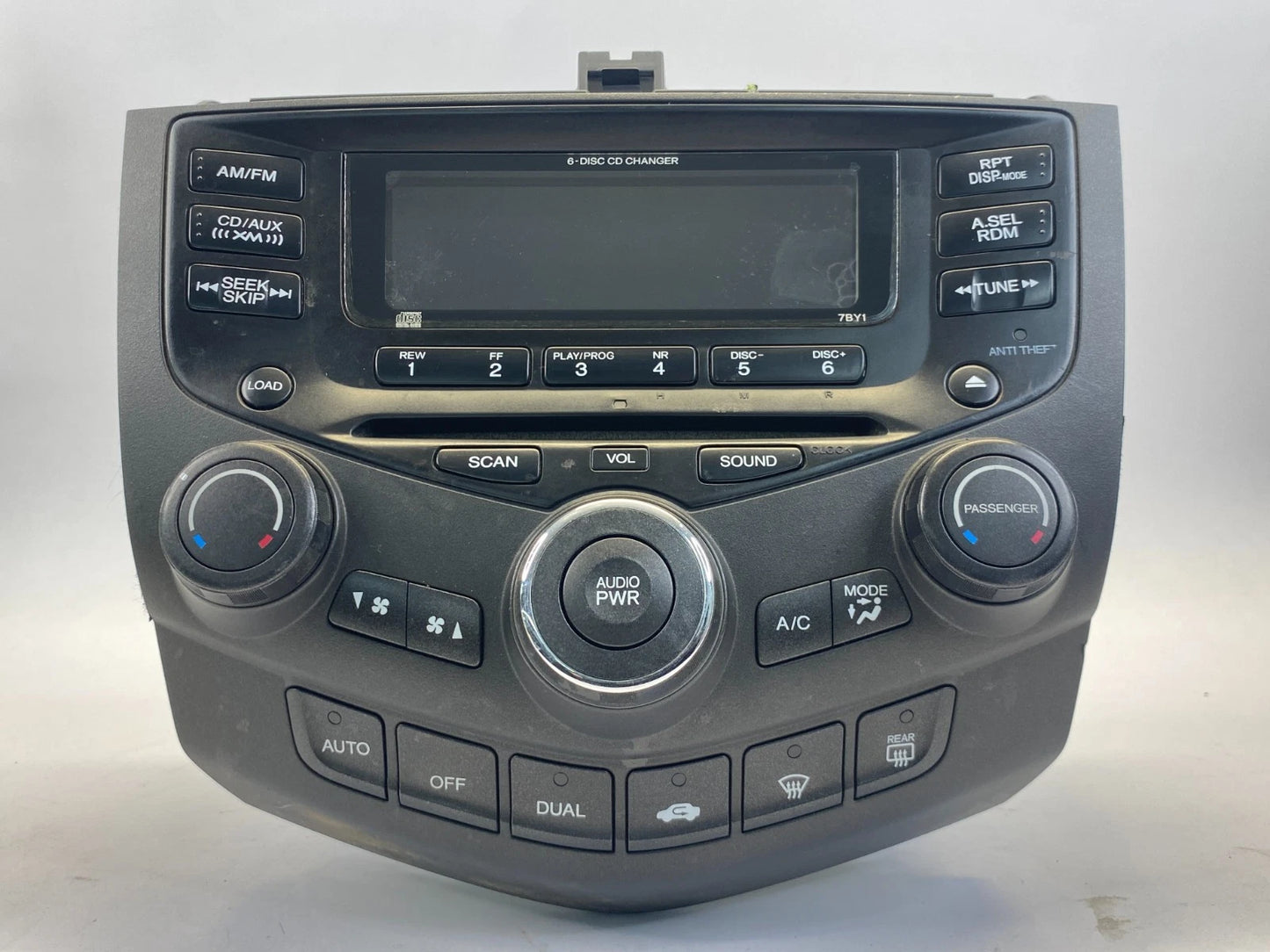 03-07 HONDA ACCORD COUPE 6CD CHANGER RADIO CLIMATE CONTROL 39175SDNL120M2 OEM
