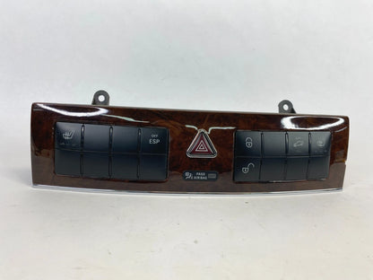 2005 MERCEDES C240 C320 HAZARD & SEAT HEATED CONTROL SWITCH WOOD OEM 2036808082