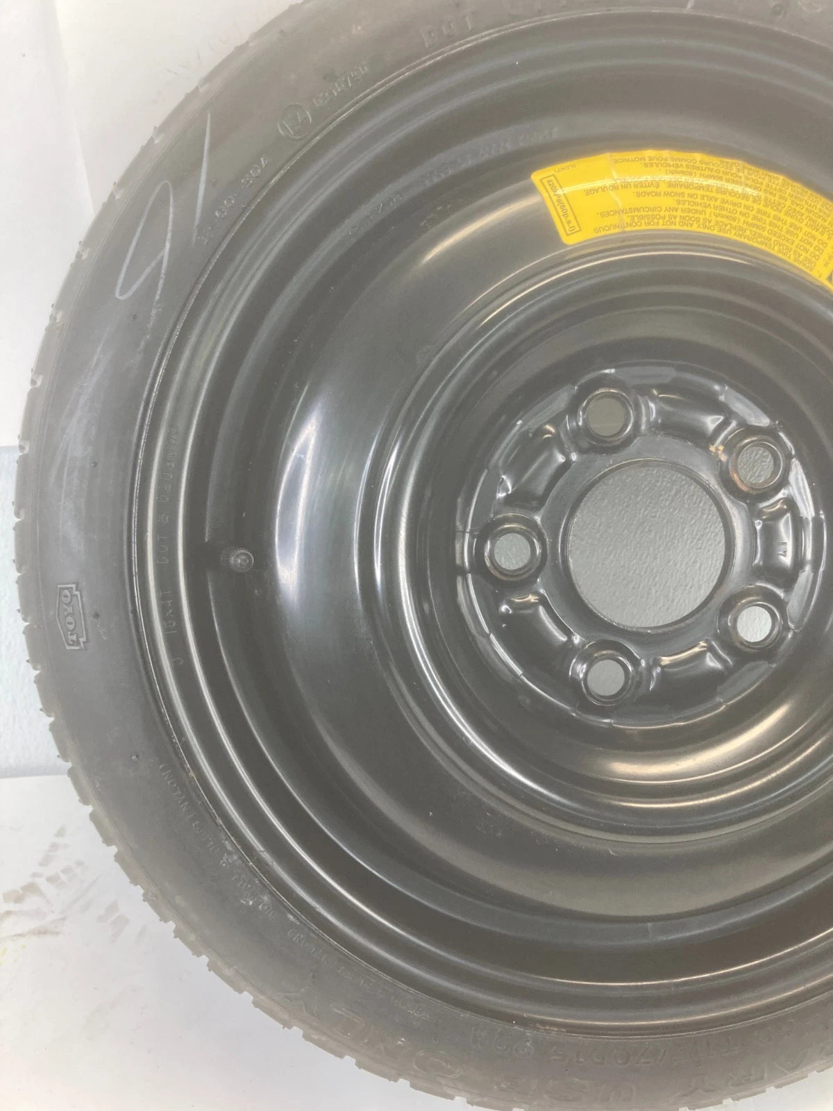 2010-2013 MAZDA 3 MAZDA3 EMERGENCY SPARE TIRE WHEEL COMPACT DONUT T115/70D15 90M