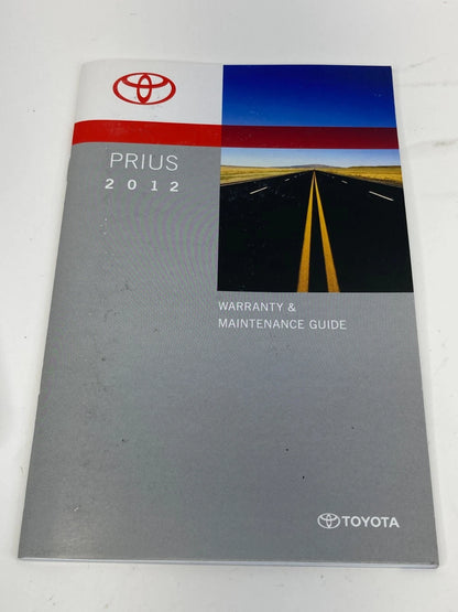2012 TOYOTA PRIUS OWNERS MANUAL WARRANTY MAINTENANCE REFERENCE BOOK SET OEM