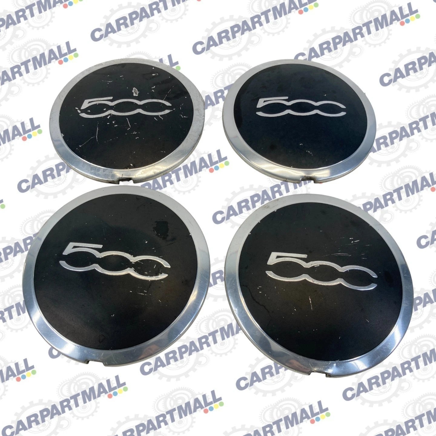 2012-2017 FIAT 500 WHEEL CENTER CAP HUBCAPS SET OF 4 68078419AC OEM