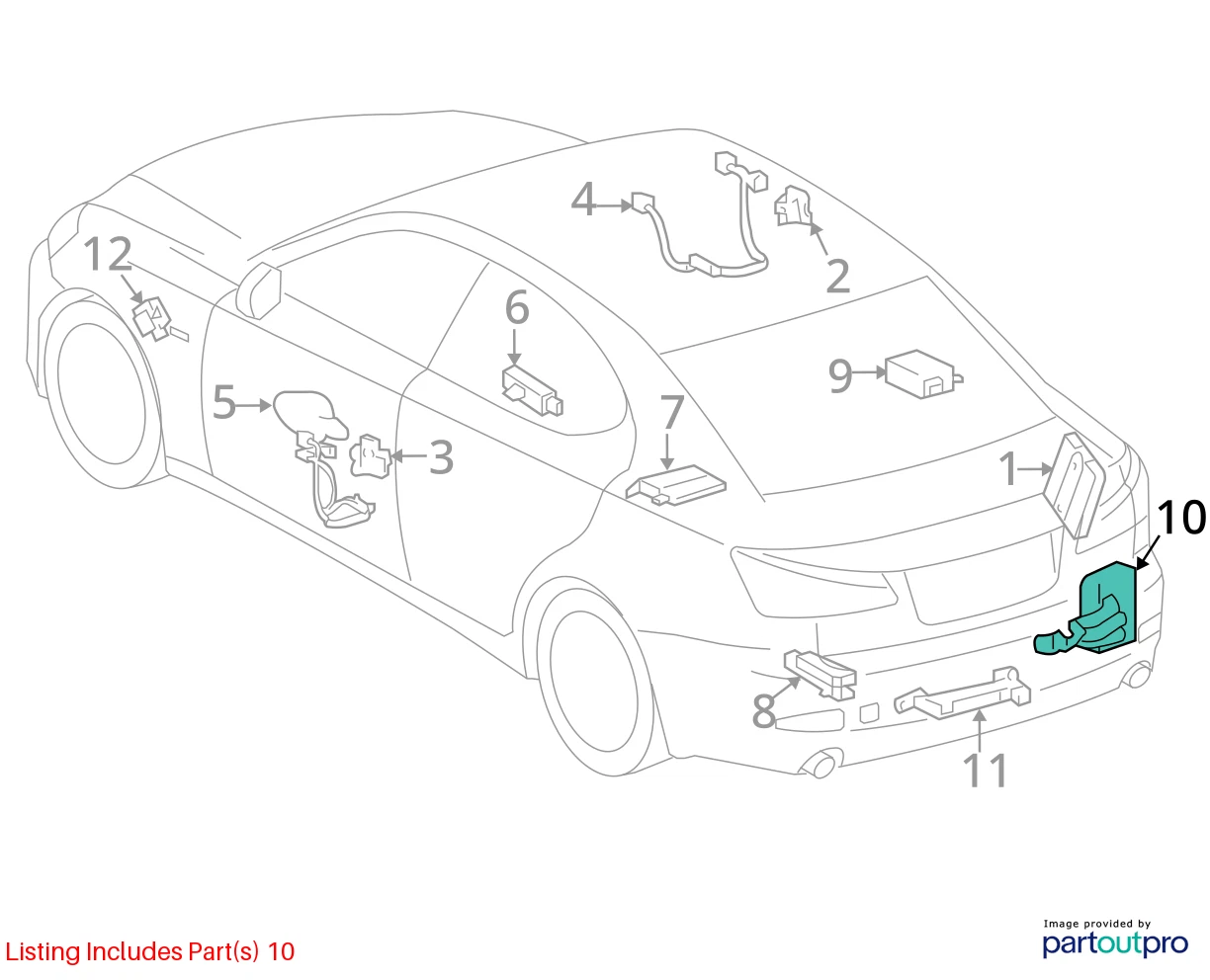2006-2013 LEXUS IS250 IS350 SMART DOOR CONTROL RECEIVER MODULE 89740-53040 OEM