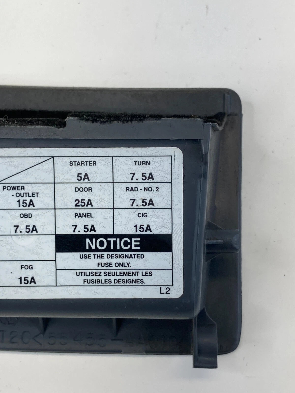 1997-2001 TOYOTA CAMRY DASH STORAGE COIN POCKET FUSE ACCESS COVER 55455AA010 OEM