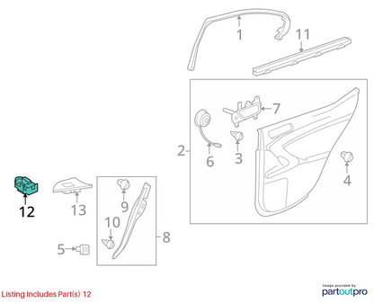 2006-2008 LEXUS IS250 REAR RIGHT SIDE DOOR POWER WINDOW SWITCH 84030-53040