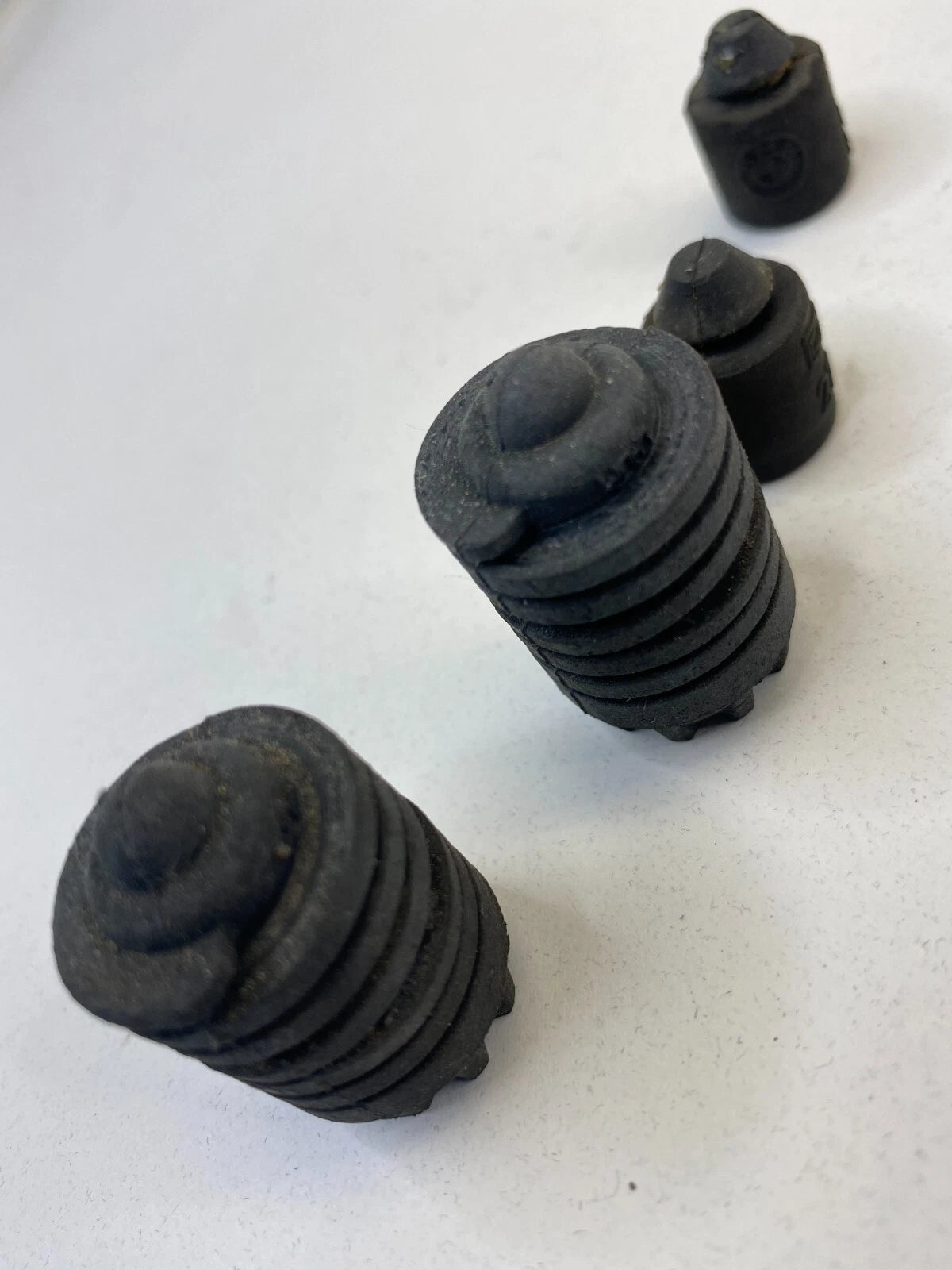 2004-2010 BMW X3 FRONT HOOD STOPPER ADJUSTMENT BOOT COVER RUBBER SET OF 4 OEM