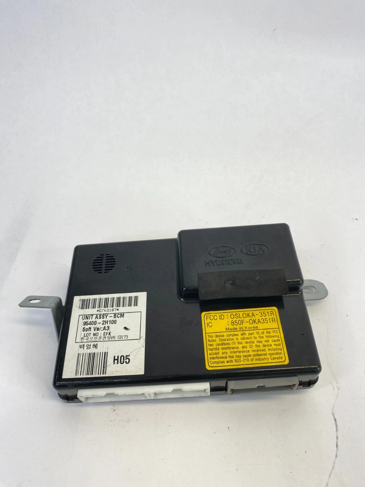 2007-2010 HYUNDAI ELANTRA 2.0L A/T BODY CONTROL MODULE BCM BCU 95400-2H100 OEM