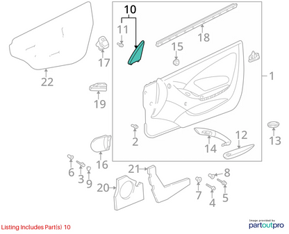 2000-2005 TOYOTA CELICA FRONT RIGHT INNER CORNER COVER TRIM 67491-20400 OEM