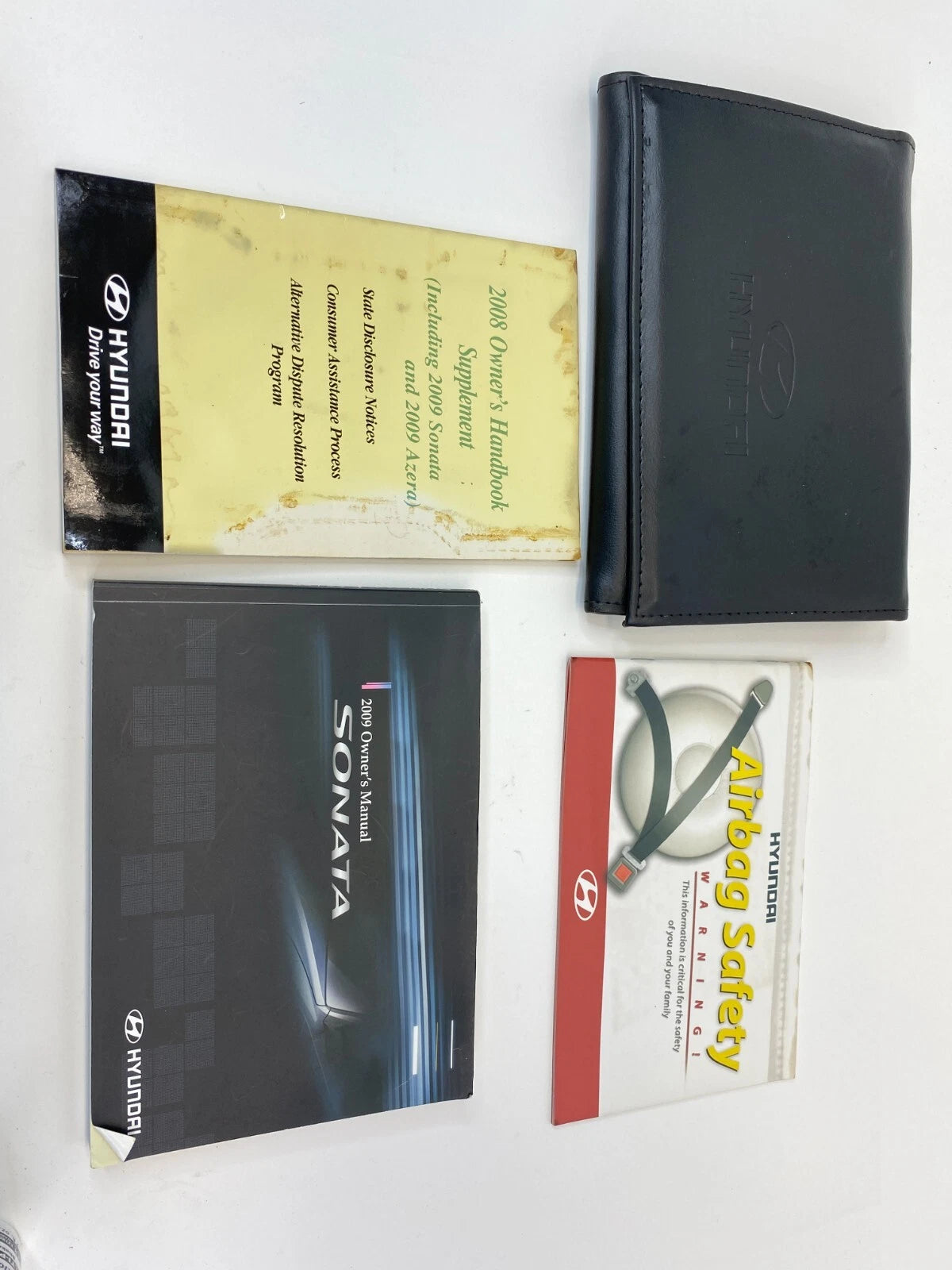 2009 09 HYNDAI SONATA OWNERS OWNER'S MANUAL HANDBOOK SUPPLEMENT SET W/ CASE OEM