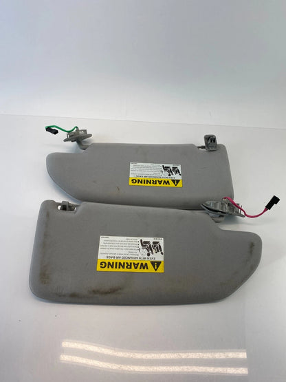 2005-2009 VOLVO S60 SUN VISOR PAIR LEFT RIGHT FRONT GREY LIGHTED ILLUMINATED OEM
