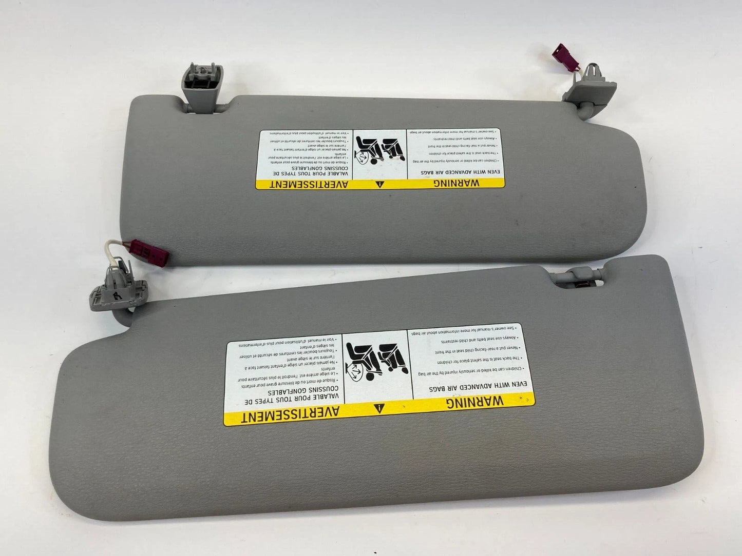 2011-2017 BMW X3 SUNVISOR SUN VISOR SHADE LEFT RIGHT SET PAIR W/ CLIPS OEM