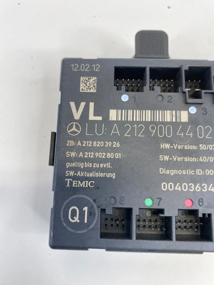 2010-2014 MERCEDES E350 E550 W212 FRONT LEFT DOOR CONTROL MODULE A2129004402 OEM