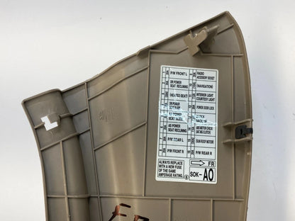 99-03 ACURA TL DASH RIGHT PASSENGER INSTRUMENT ACCESS FUSE PANEL TRIM 77215-S0K