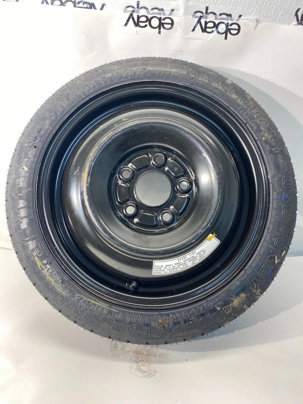 06-11 HONDA CIVIC EMERGENCY SPARE TIRE WHEEL RIM COMPACT DONUT T125/70D15 OEM