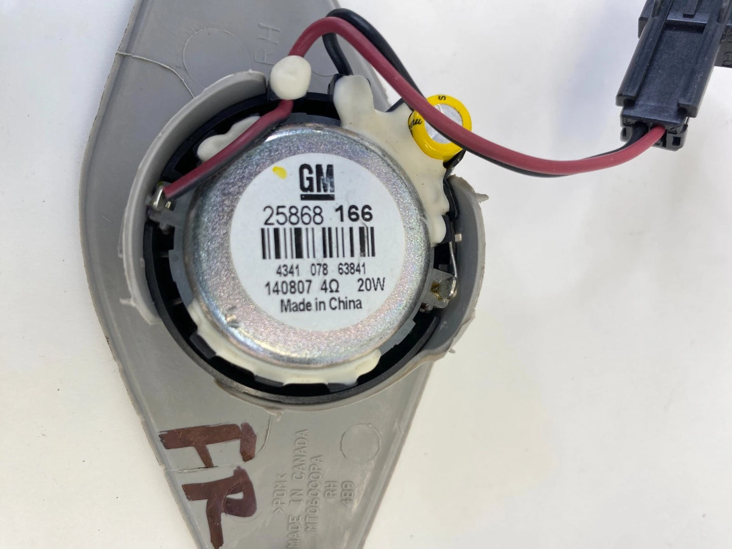 2010-2017 CHEVROLET EQUINOX FRONT RIGHT A-PILLAR TWEETER SPEAKER 25868166 OEM