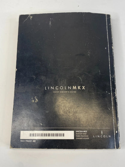 2007 07 LINCOLN MKX OWNERS OWNER'S MANUAL GUIDE BOOK OEM