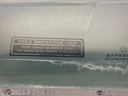 1993-1998 JEEP GRAND CHEROKEE REAR LEFT SIDE DOOR QUARTER WINDOW GLASS FIXED OEM