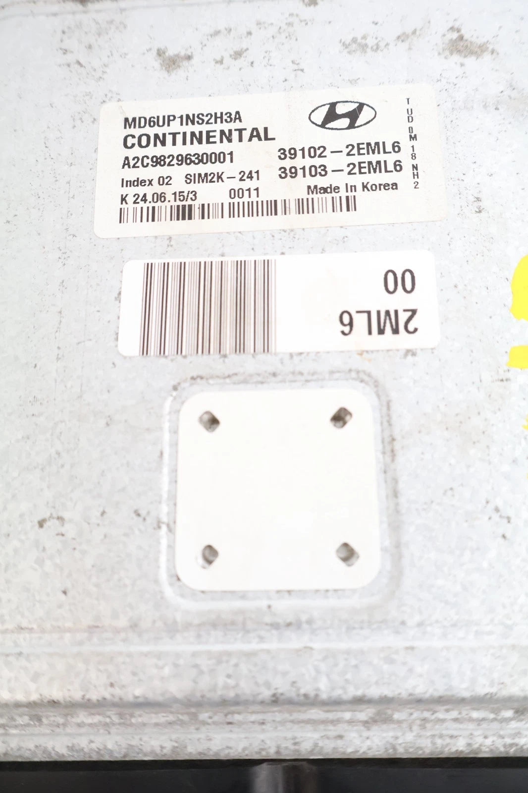 2014-2016 HYUNDAI ELANTRA 1.8L AT ENGINE COMPUTER CONTROL MODULE ECU 39102-2EML6