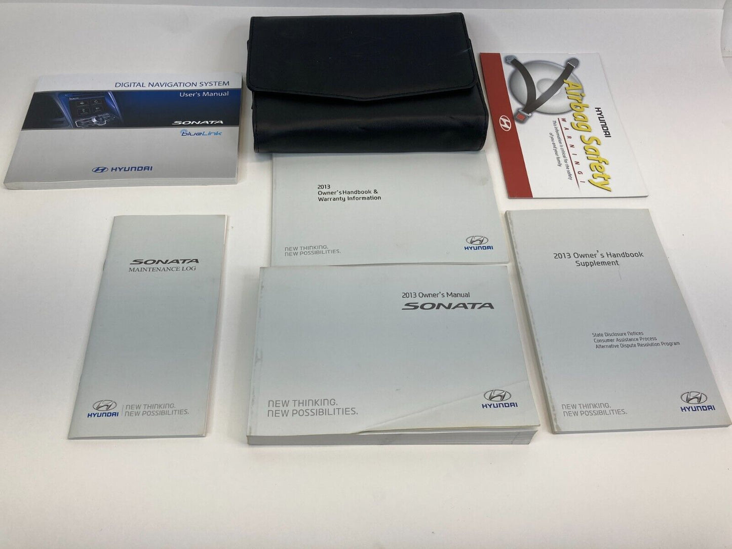 2013 Hyundai Sonata Owner's Manual Maintenace Handbook Supplement Book w/ Case