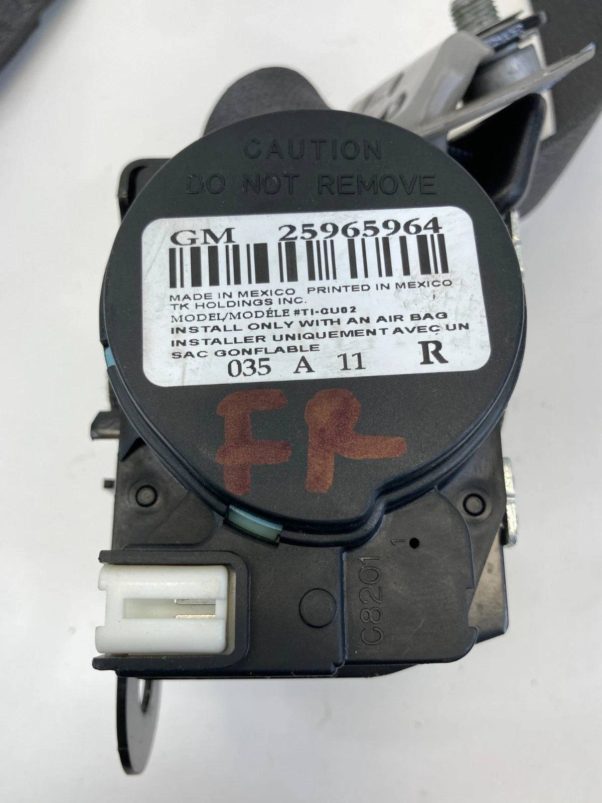 2005-2011 CADILLAC STS FRONT RIGHT PASSENGER SEAT BELT RETRACTOR ASSEMBLY OEM