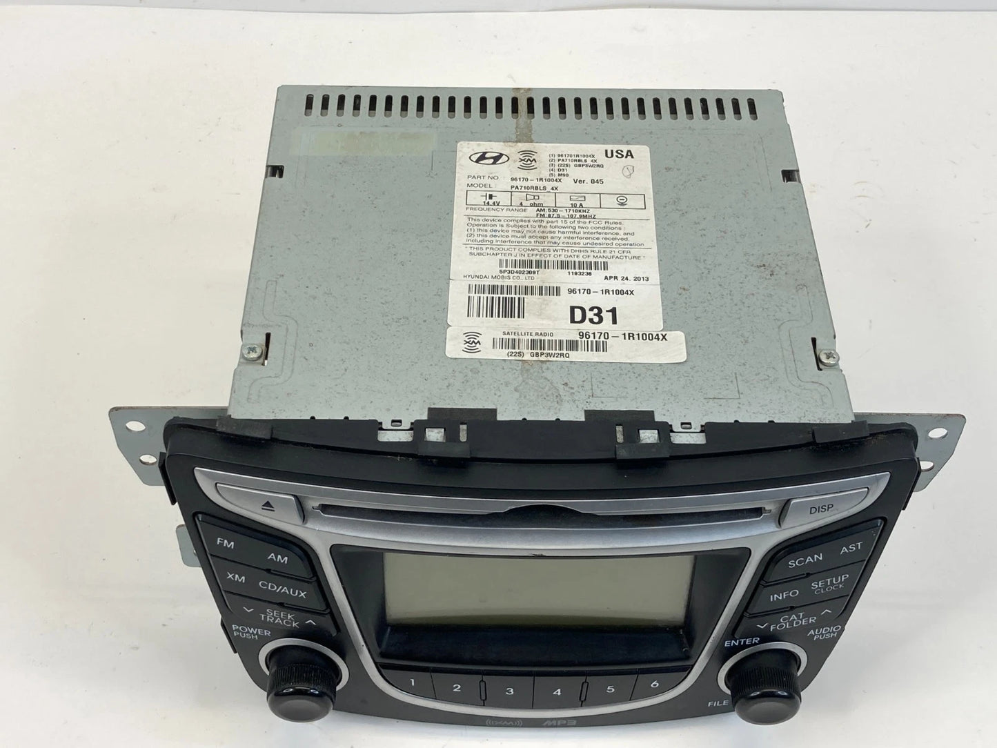 2012-2014 HYUNDAI ACCENT SEDAN HATCHBACK RADIO AUDIO UNIT 96170-1R1004X OEM
