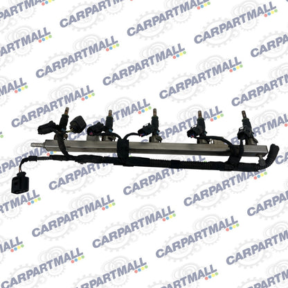 2012-2014 Volkswagen Passat 2.5L L5 Engine Fuel Injection Rail W/ Injectors OEM