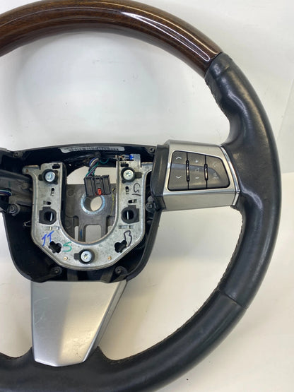 2011 CADILLAC SRX STEERING WHEEL WITH CONTROLS WOOD BLACK LEATHER 20981140 OEM