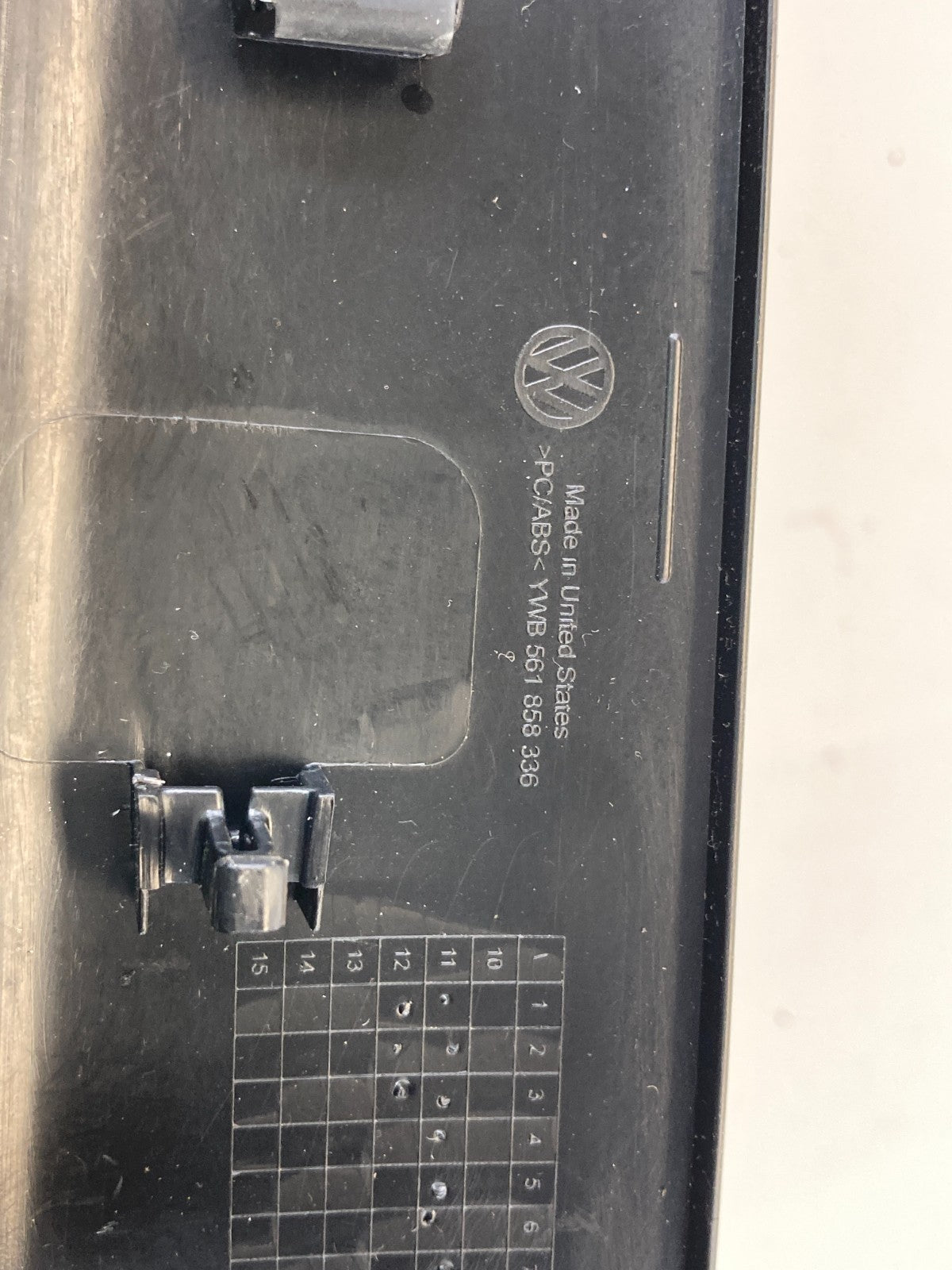 12-15 Volkswagen Passat Instrument Panel Dash Bezel Cover Panel 561857212B OEM