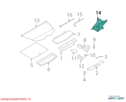 14 15 NISSAN ROGUE SELECT EMERGENCY SPARE TIRE JACK & TOOL WRENCH KIT 99550EQ56C